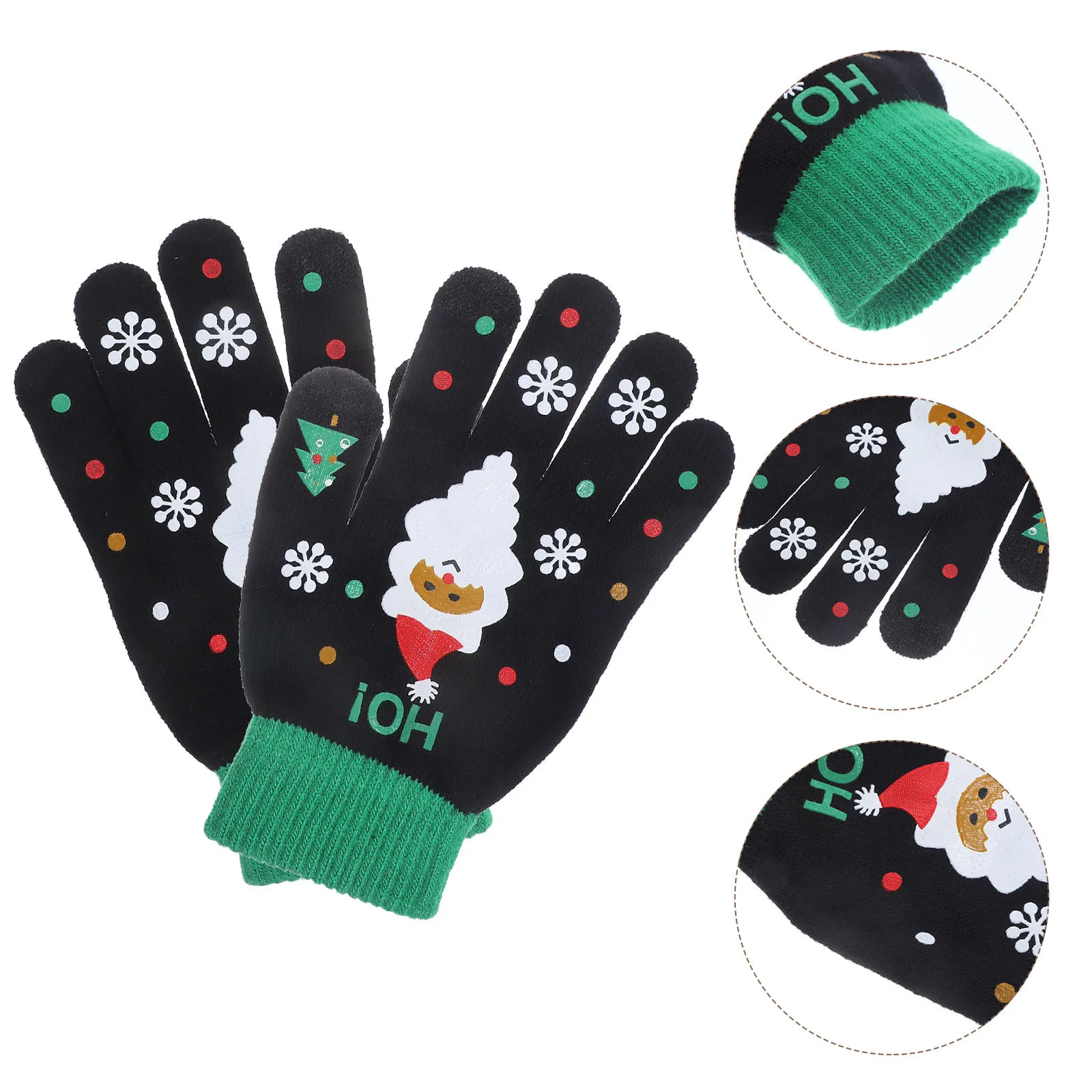 1Pair Women Knitted Touch Finger Gloves Warm Thick Black Printing Pattern Winter Comfortable Women Touch Gloves
1Pair Women Knitted Touch Finger Gloves Warm Thick Black Printing Pattern Winter Comfortable Women Touch Gloves