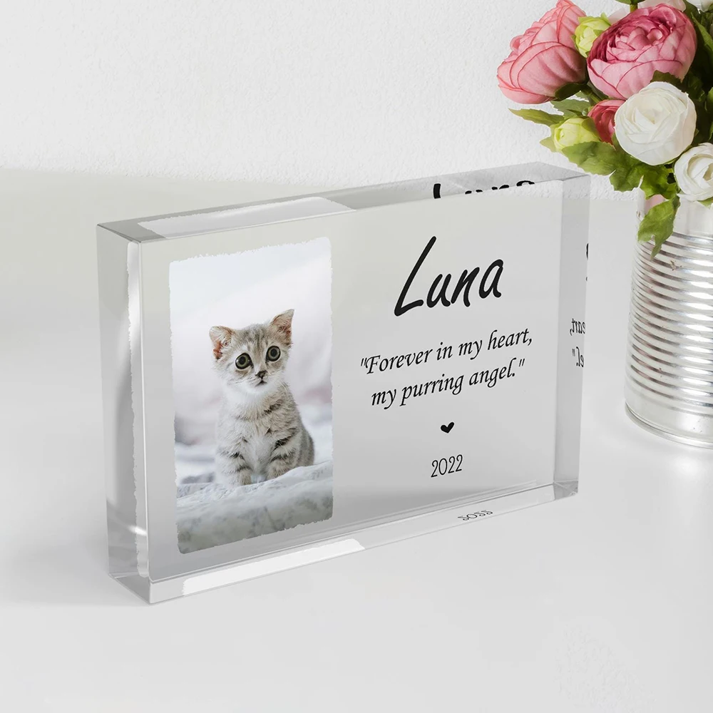 Personalized Cat Memorial Acrylic Block Pet Loss Gift with Photo Custom Pet Tribute Keepsake Cat Remembrance Gift for Owner
Personalized Cat Memorial Acrylic Block Pet Loss Gift with Photo Custom Pet Tribute Keepsake Cat Remembrance Gift for Owner