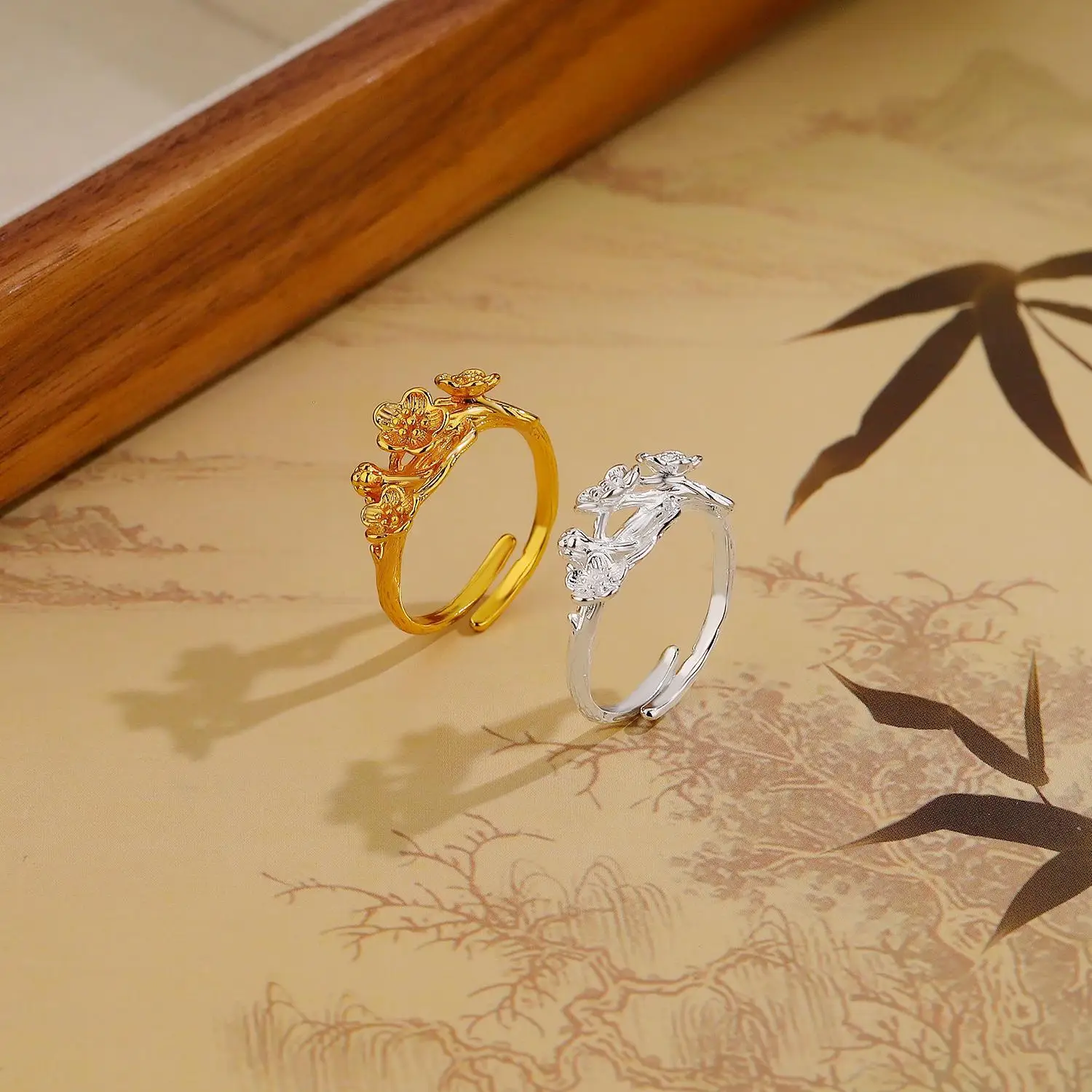 Faionable Luxury Sle Plum Blossom Ring for Women Elely Designed Open Finger Ring High-End Sensation Band Ring
Faionable Luxury Sle Plum Blossom Ring for Women Elely Designed Open Finger Ring High-End Sensation Band Ring