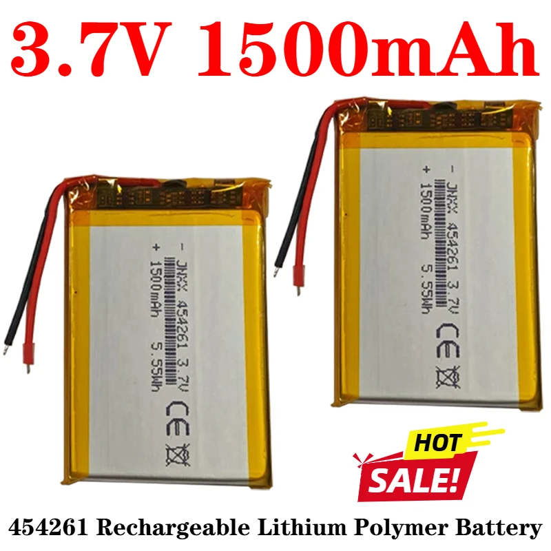 454261 3.7V 1500mAh Polymer Li Lithium Lipo Battery Thermistor 3 Wires for Camera MP4 Driving Recorder DIY Bluetooth Speaker
454261 3.7V 1500mAh Polymer Li Lithium Lipo Battery Thermistor 3 Wires for Camera MP4 Driving Recorder DIY Bluetooth Speaker