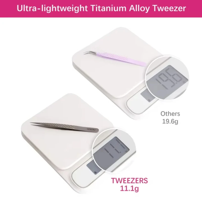 Professional 11.1g Titanium Alloy Isolation Tweezers Light Strength Non-Fiber Eyelash Tweezers Stainless Steel Wholesale
Professional 11.1g Titanium Alloy Isolation Tweezers Light Strength Non-Fiber Eyelash Tweezers Stainless Steel Wholesale