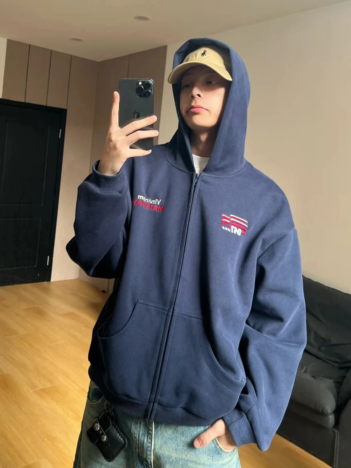 Heavyweight Embroidered Letter Hooded Open Cardigan Sweatshirt Men's Spring Autumn Loose Casual Couple Sports Hat Shirt
Heavyweight Embroidered Letter Hooded Open Cardigan Sweatshirt Men's Spring Autumn Loose Casual Couple Sports Hat Shirt