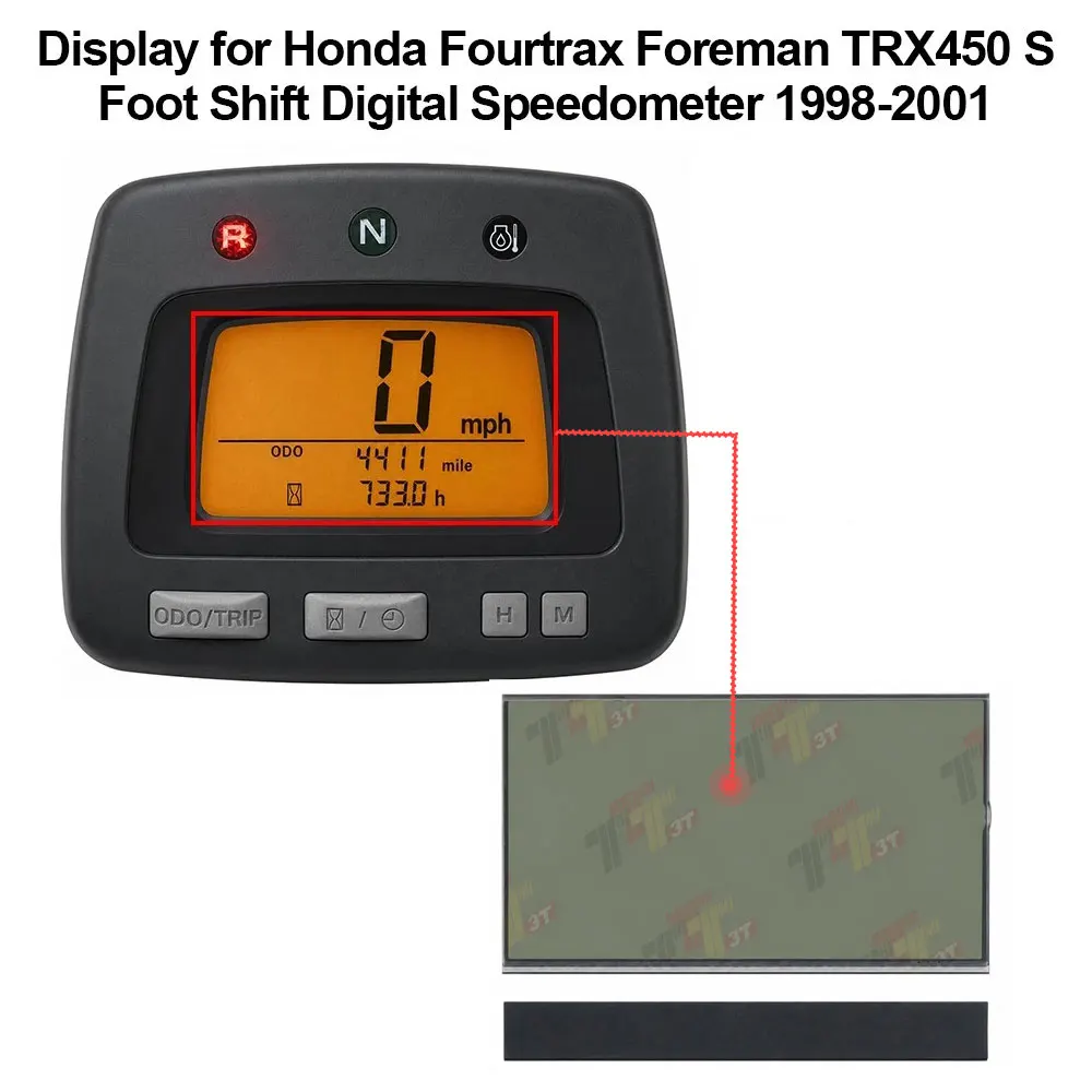 Display for Honda Fourtrax Foreman TRX450 S 4X4 Foot Shift Digital Cluster 98-01 37200-HN0-A02
Display for Honda Fourtrax Foreman TRX450 S 4X4 Foot Shift Digital Cluster 98-01 37200-HN0-A02