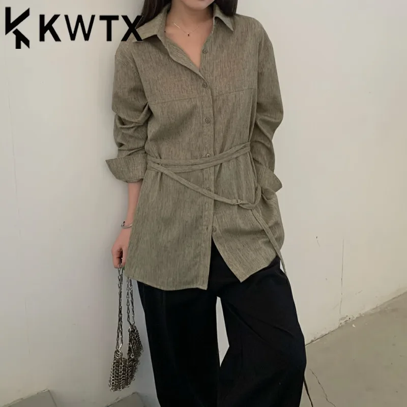 KWTX Women’s Elegant Belted Casual Shirt Blouse Long Sleeve Solid Color Retro Chic Light Designer Spring Summer 2025 Fashion
KWTX Women’s Elegant Belted Casual Shirt Blouse Long Sleeve Solid Color Retro Chic Light Designer Spring Summer 2025 Fashion