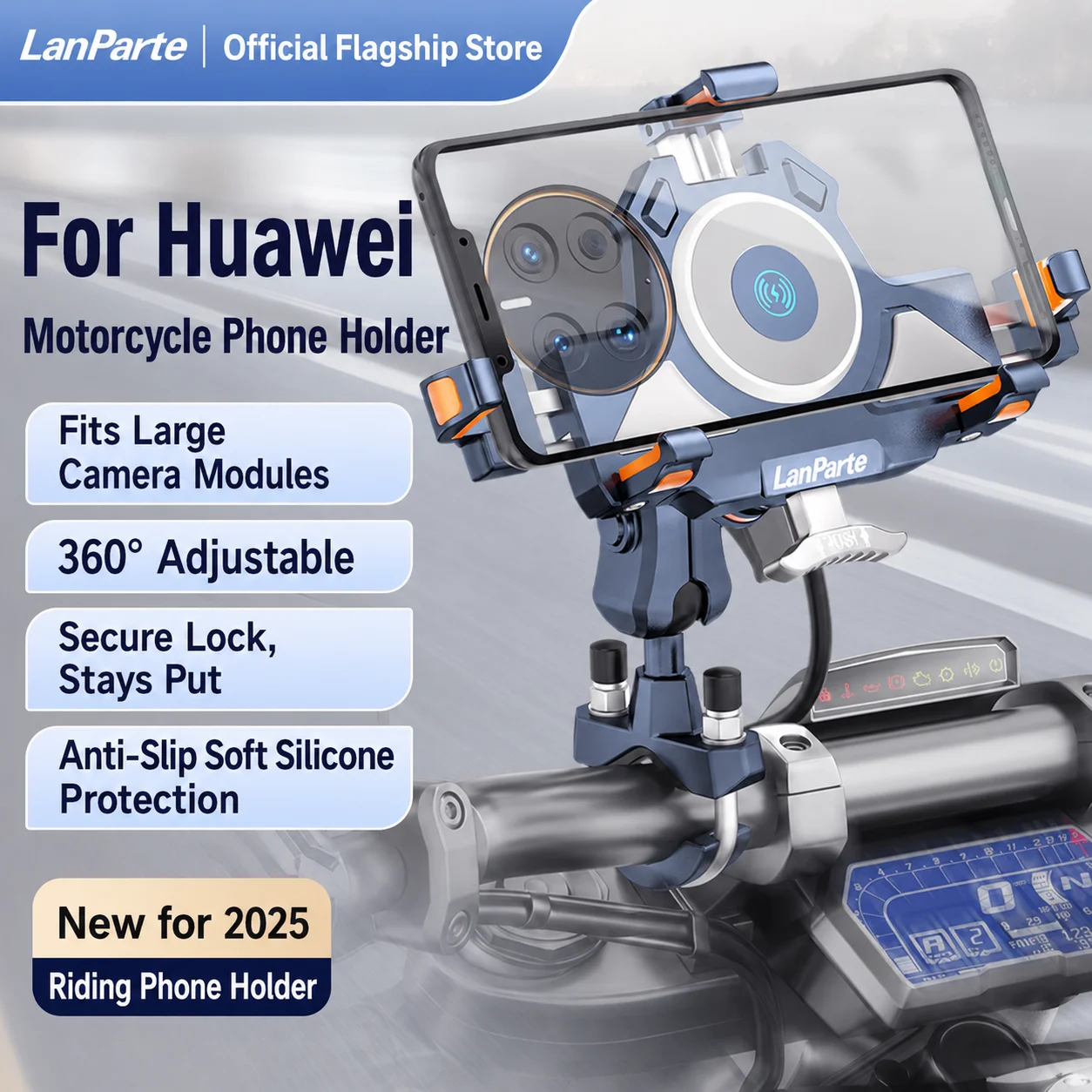 Motorcycle Phone Holder Aluminum Alloy Handlebar Mount Shockproof Secure Lock 360° Adjustable GPS Navigation Bracket
Motorcycle Phone Holder Aluminum Alloy Handlebar Mount Shockproof Secure Lock 360° Adjustable GPS Navigation Bracket