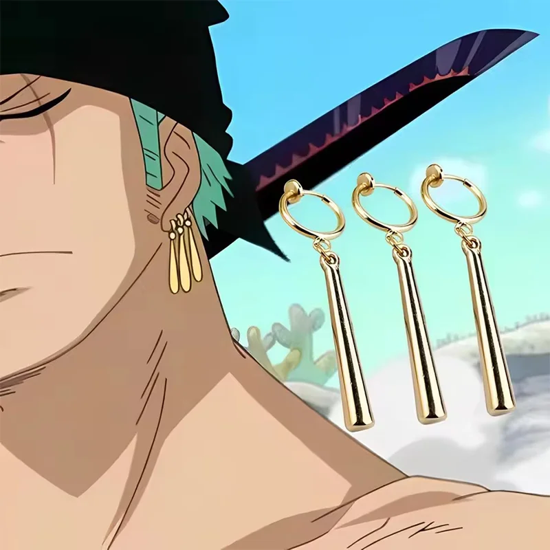 1Pair One Piece Zoro Anime Earrings Women Men Cosplay Earrings Piercing Jewelry Fashion Fake Triple Earring Dangle Long Earing
1Pair One Piece Zoro Anime Earrings Women Men Cosplay Earrings Piercing Jewelry Fashion Fake Triple Earring Dangle Long Earing