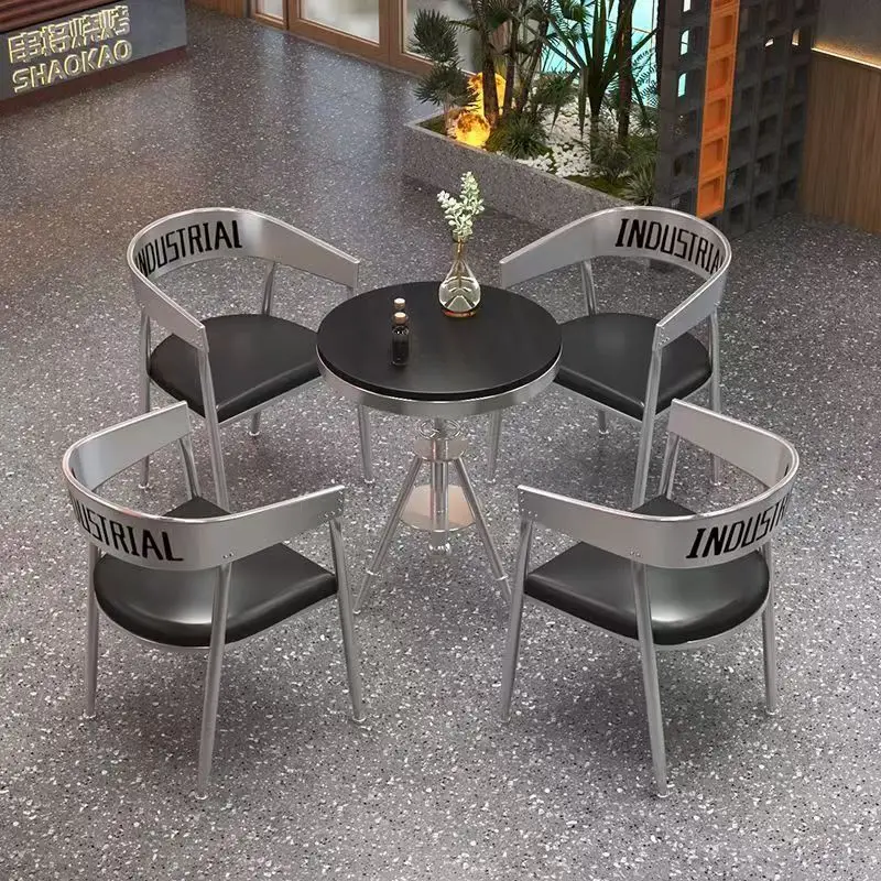 Industrial Style Round Iron Dining Table And Chair Combination For Cafe Milk Tea Shop Restaurant Cocktail Bar-Commercial Use
Industrial Style Round Iron Dining Table And Chair Combination For Cafe Milk Tea Shop Restaurant Cocktail Bar-Commercial Use