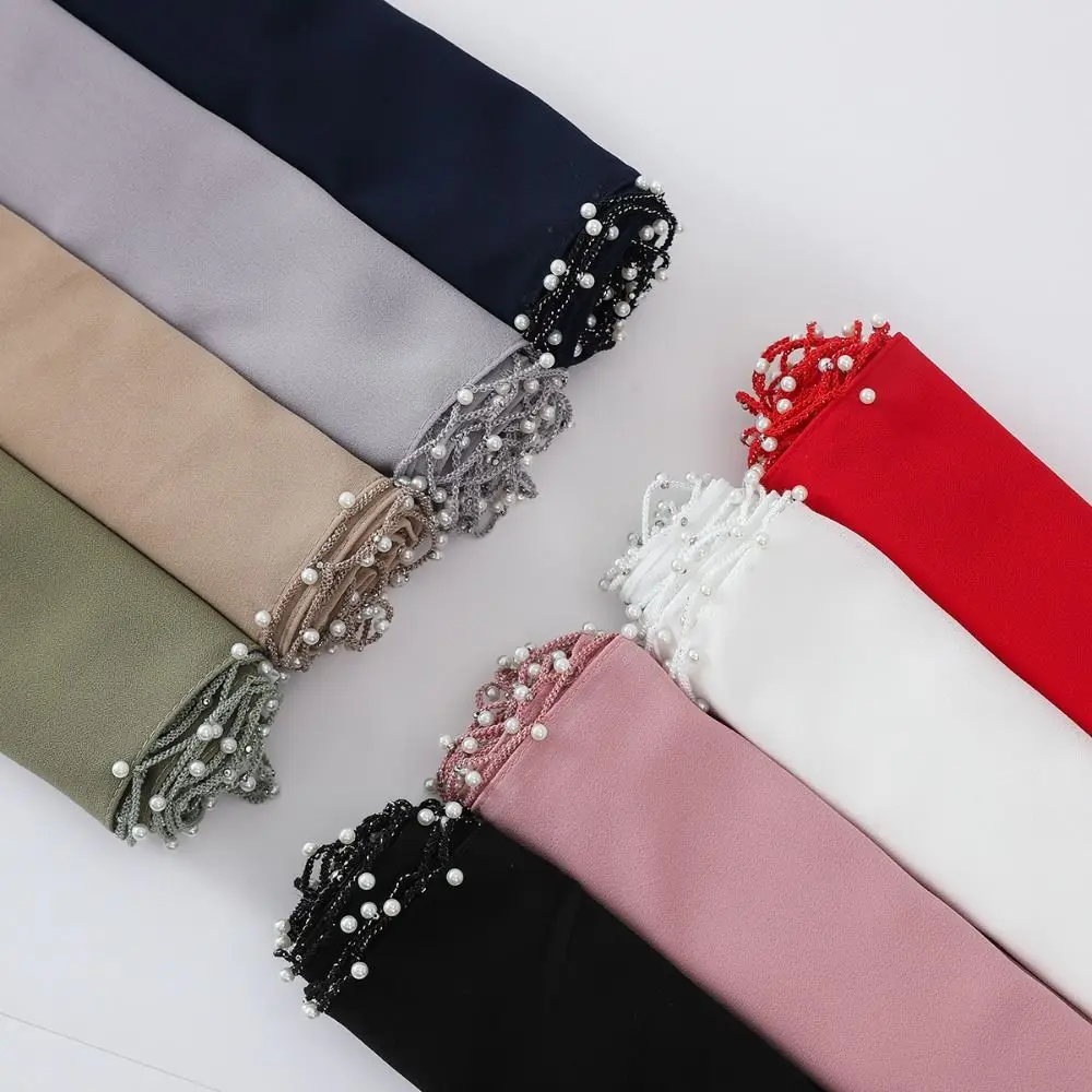 Fashion Beads Islamic Turban Pearls Long Wraps Shawl Wave Chain Decor Thin Hijab Scarf Women
Fashion Beads Islamic Turban Pearls Long Wraps Shawl Wave Chain Decor Thin Hijab Scarf Women