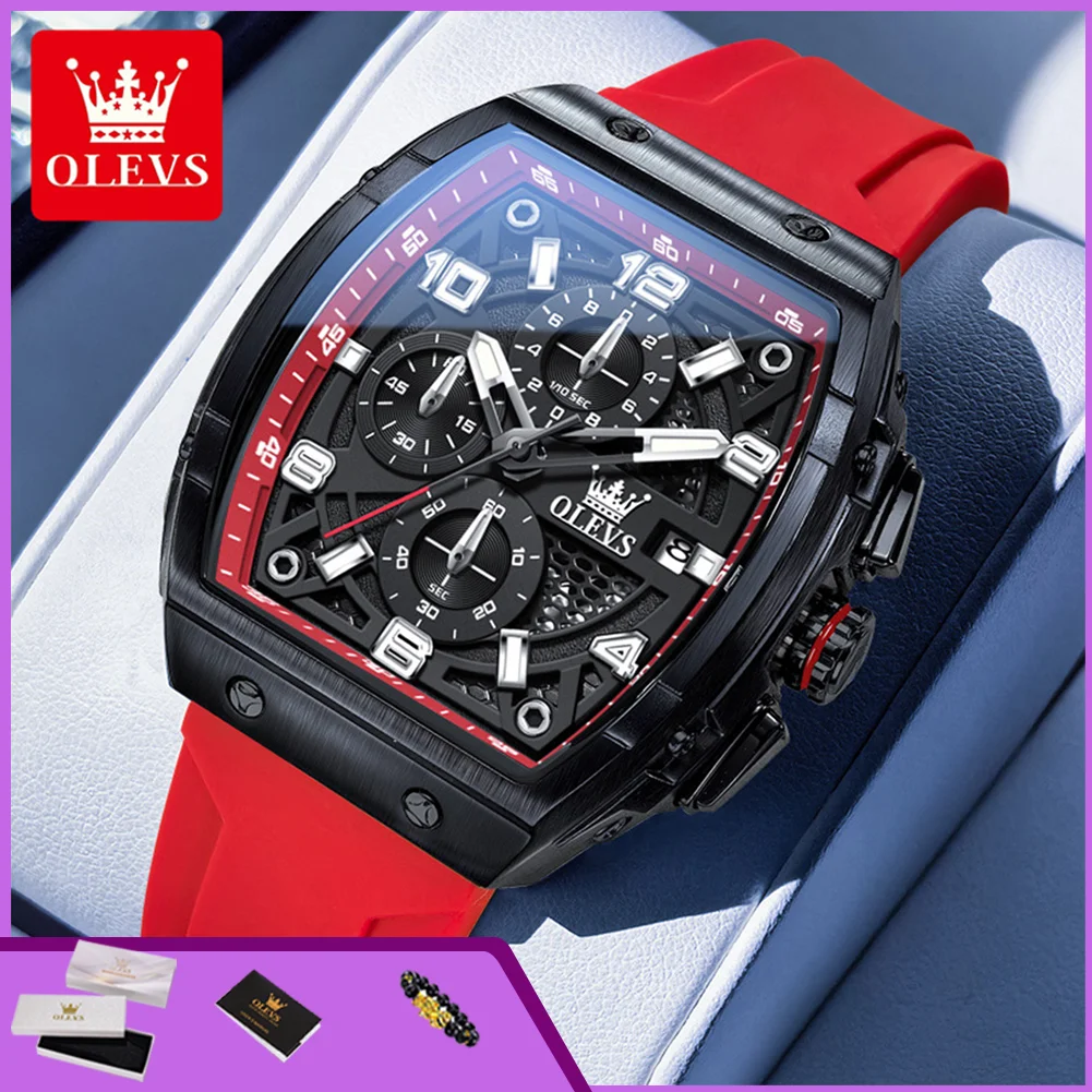 OLEVS 2976 Sport Quartz Watch for Men Waterproof Silicone Strap Chronograph Date Display Multifunctional Outdoor Mens Wristwatch
OLEVS 2976 Sport Quartz Watch for Men Waterproof Silicone Strap Chronograph Date Display Multifunctional Outdoor Mens Wristwatch