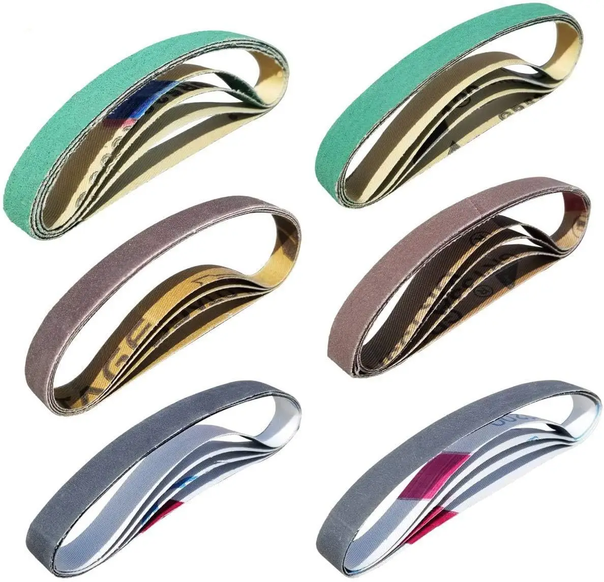 24 Pack 1/2" x 10" Replacement Sanding Belt Kit for Knife Sharpener, 80/120/240/400/1000/1200 Grits with Zirconia, Alumina
24 Pack 1/2" x 10" Replacement Sanding Belt Kit for Knife Sharpener, 80/120/240/400/1000/1200 Grits with Zirconia, Alumina