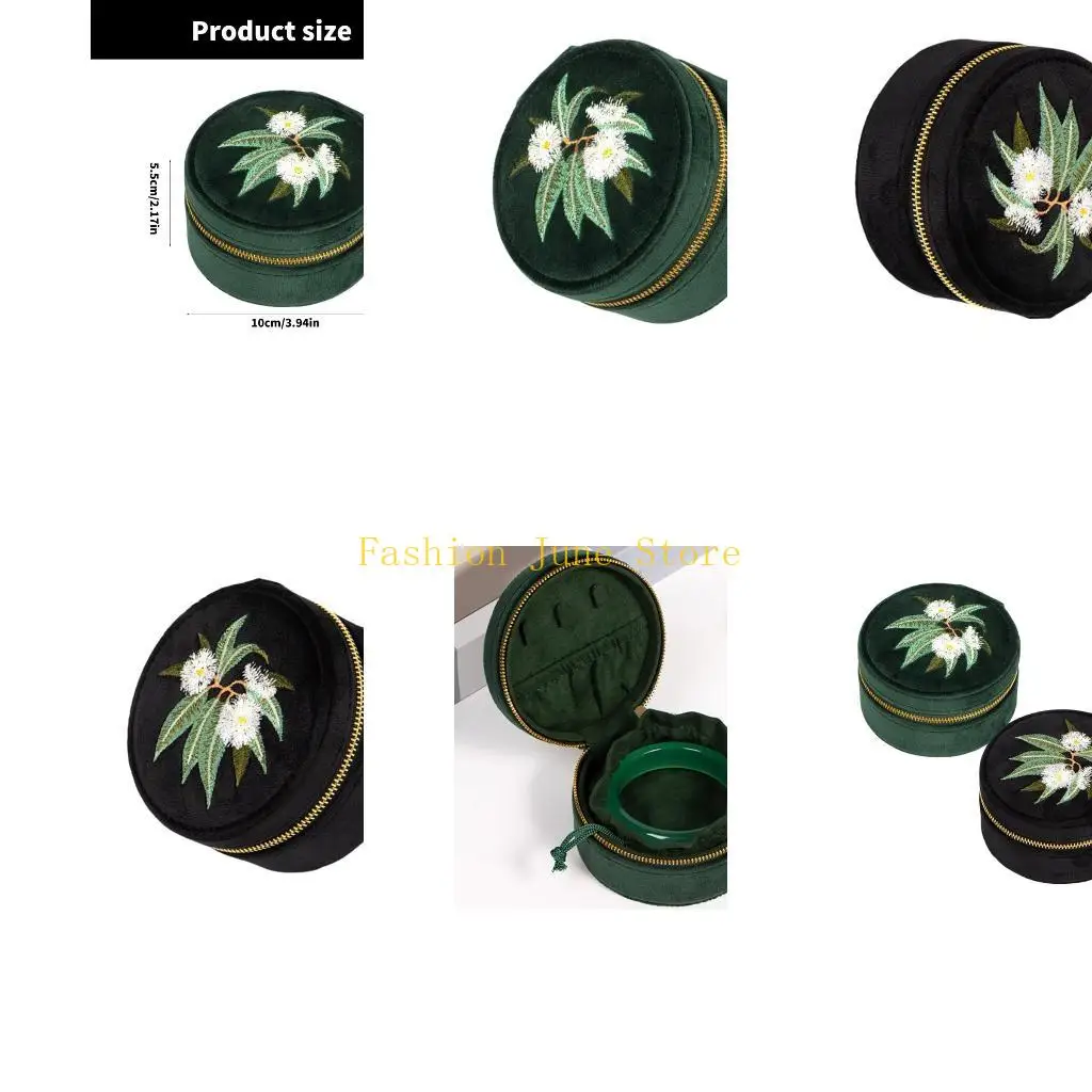 N5KA Large Capacity Velvets Jewelry Box Elegant Embroidered Bracelet Container Fashionable Display Case for Accessories
N5KA Large Capacity Velvets Jewelry Box Elegant Embroidered Bracelet Container Fashionable Display Case for Accessories