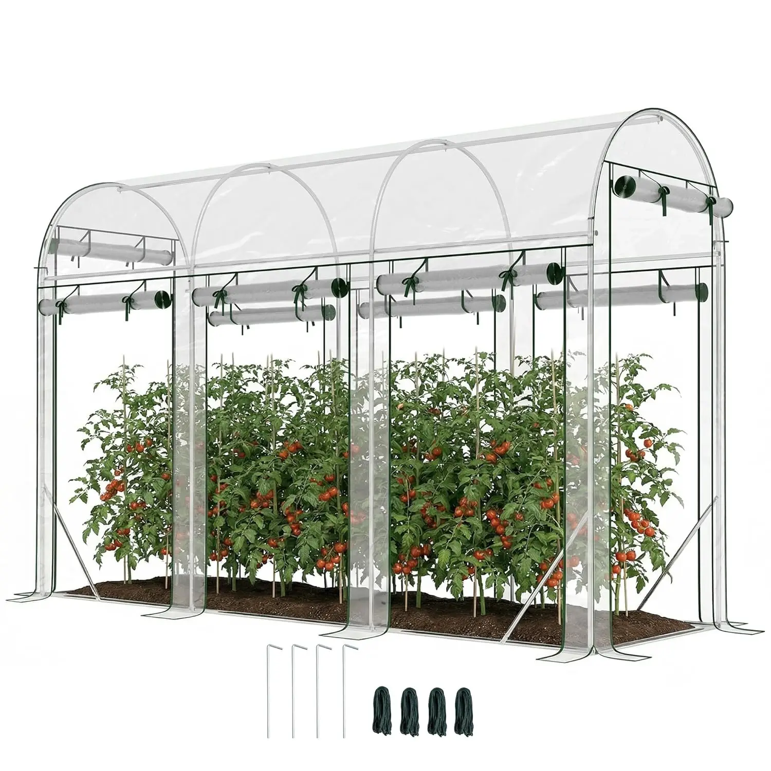 Walk-in Tunnel Greenhouse 10x3x6.5ft Hoop House 8 Roll-Up Doors Galvanized Steel Frame Garden Patio Lawn Clear, Custom
Walk-in Tunnel Greenhouse 10x3x6.5ft Hoop House 8 Roll-Up Doors Galvanized Steel Frame Garden Patio Lawn Clear, Custom
