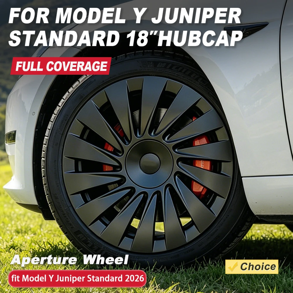 18 Inch 4PCS Hub Caps for Tesla Model Y Juniper Standard 2026 Performance Full Rim Aperture Wheel Cover Replacement Accessories
18 Inch 4PCS Hub Caps for Tesla Model Y Juniper Standard 2026 Performance Full Rim Aperture Wheel Cover Replacement Accessories
