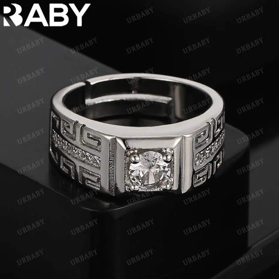 URBABY 925 Sterling Silver Vintage Zirconia Ring For Women Men Fashion Jewelry Charm Grace Noble Wedding Accessories
URBABY 925 Sterling Silver Vintage Zirconia Ring For Women Men Fashion Jewelry Charm Grace Noble Wedding Accessories