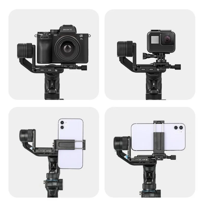 Three-axis smart handheld gimbal with its own pot, micro-single camera, mobile phone card machine
Three-axis smart handheld gimbal with its own pot, micro-single camera, mobile phone card machine