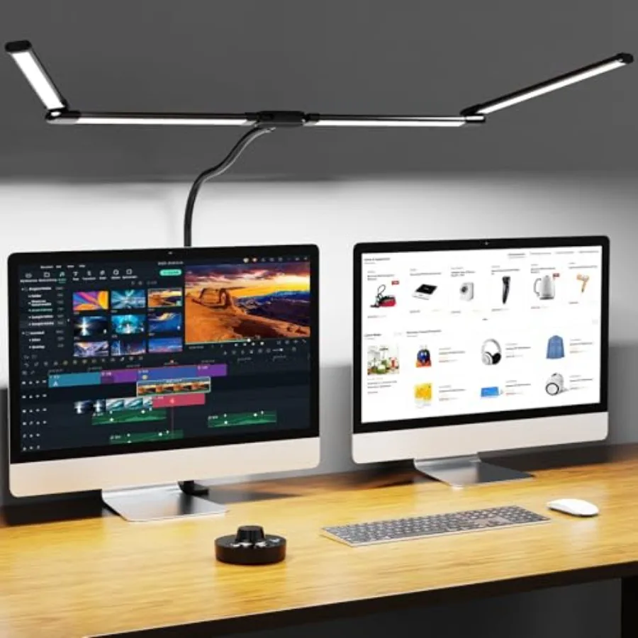 Desk Lamp, Clamp Desks Lamps for Home Office, 24W Flexible Gooseneck Table Lamp, 10 Color Modes and Brightness Eye-Caring Desk
Desk Lamp, Clamp Desks Lamps for Home Office, 24W Flexible Gooseneck Table Lamp, 10 Color Modes and Brightness Eye-Caring Desk