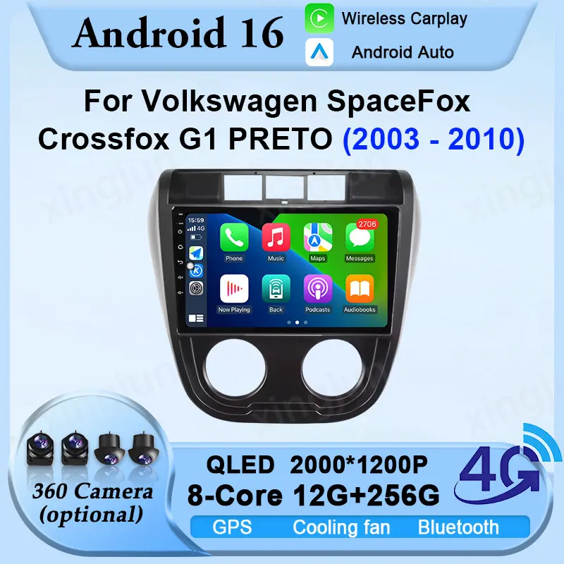Автомобильный радиоприемник Android 16 для Volkswagen SpaceFox Crossfox G1 PRETO 2003-2009, GPS, беспроводной авто CarPlay BT, мультимедийный видеоплеер 4G
Автомобильный радиоприемник Android 16 для Volkswagen SpaceFox Crossfox G1 PRETO 2003-2009, GPS, беспроводной авто CarPlay BT, мультимедийный видеоплеер 4G