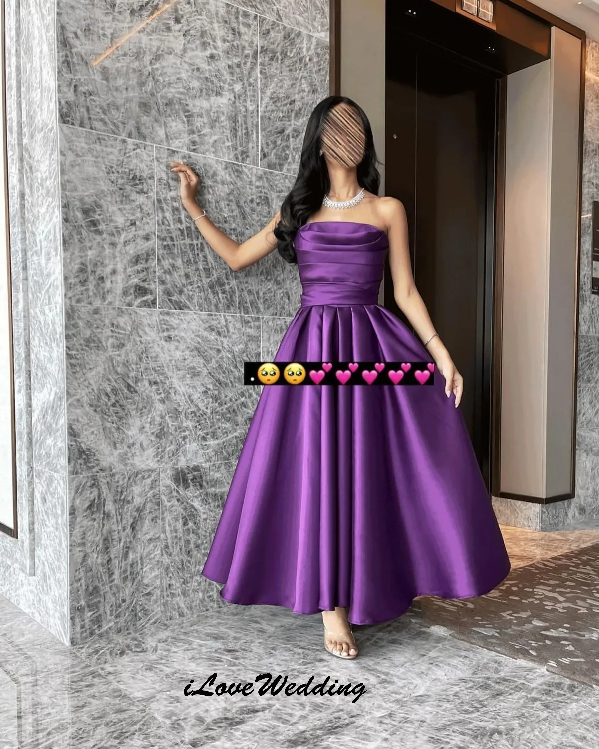 Strapless Purple A-Line Prom Dresses 2025 Elegant Woman Party Dress Ankle Length Satin Ruched Evening Dresses Formal Customized
Strapless Purple A-Line Prom Dresses 2025 Elegant Woman Party Dress Ankle Length Satin Ruched Evening Dresses Formal Customized