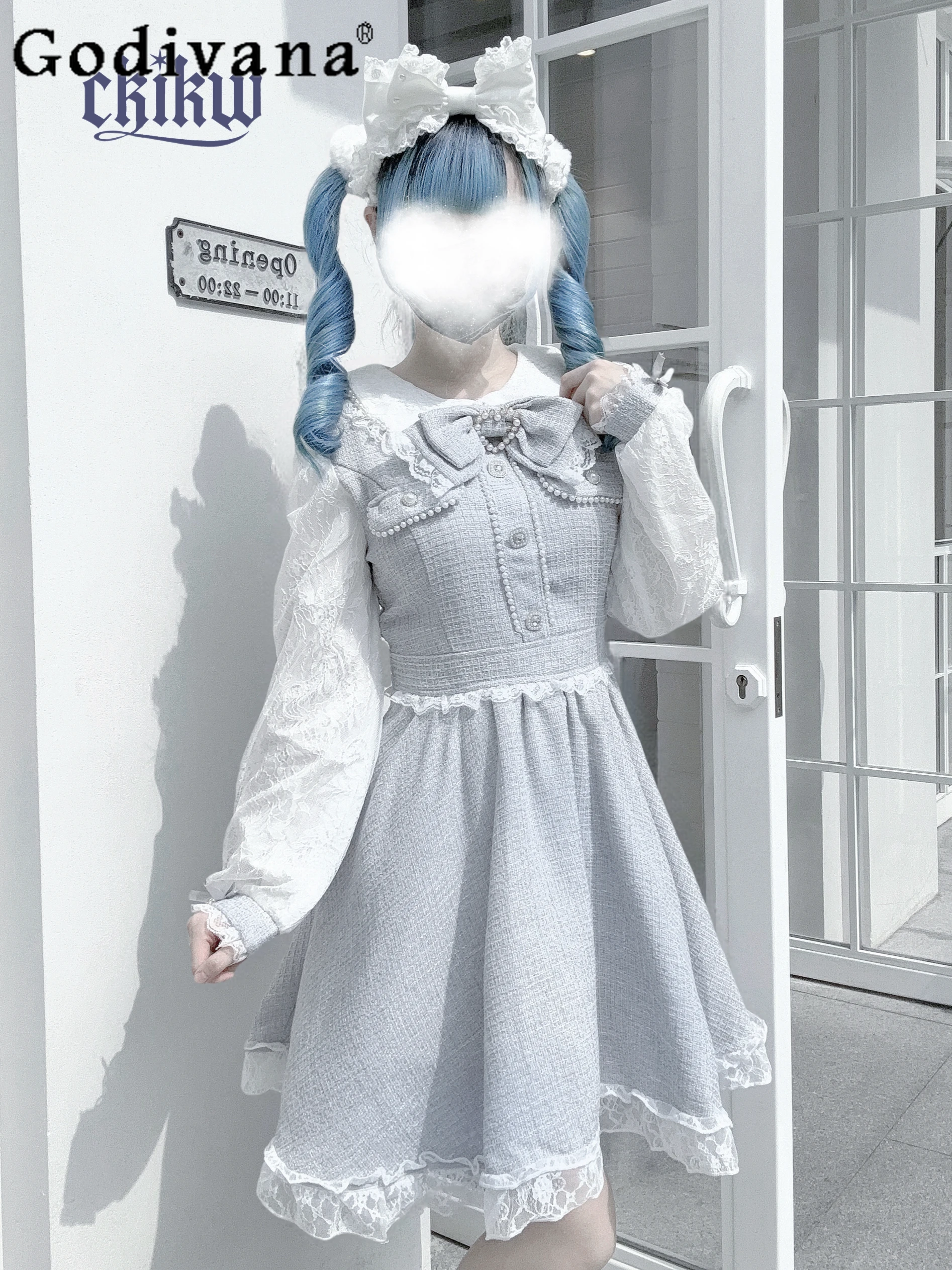 Y2K Subculture Japanese Style Original Lolita Landmine Style Bowknot Dress Sweet Cool Girl Versatile Long Sleeve Autumn Dress
Y2K Subculture Japanese Style Original Lolita Landmine Style Bowknot Dress Sweet Cool Girl Versatile Long Sleeve Autumn Dress