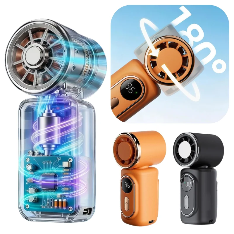 USB Rechargeable Pocket Fan With Strong Wind For Outdoor Mini Handheld Fan 180° Rotatable Fan With Digital Display For Travel
USB Rechargeable Pocket Fan With Strong Wind For Outdoor Mini Handheld Fan 180° Rotatable Fan With Digital Display For Travel
