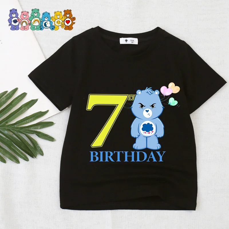 Летние рубашки с номером Care Bears, хлопковая футболка, милые топы с короткими рукавами для девочек, черно-белая футболка для мальчиков, детские футболки, повседневная одежда
Летние рубашки с номером Care Bears, хлопковая футболка, милые топы с короткими рукавами для девочек, черно-белая футболка для мальчиков, детские футболки, повседневная одежда