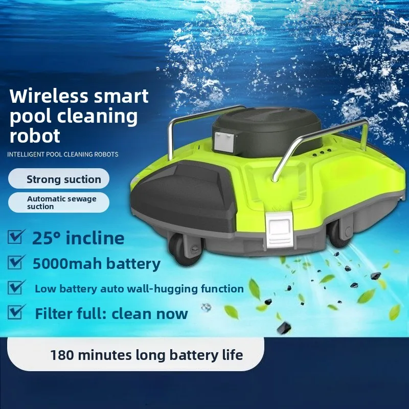 Cordless Robotic Pool Cleaner Automatic Pond Vacuum Swimming Pool And Fish Pond Underwater Floor Cleaning Robot Smart Suction
Cordless Robotic Pool Cleaner Automatic Pond Vacuum Swimming Pool And Fish Pond Underwater Floor Cleaning Robot Smart Suction