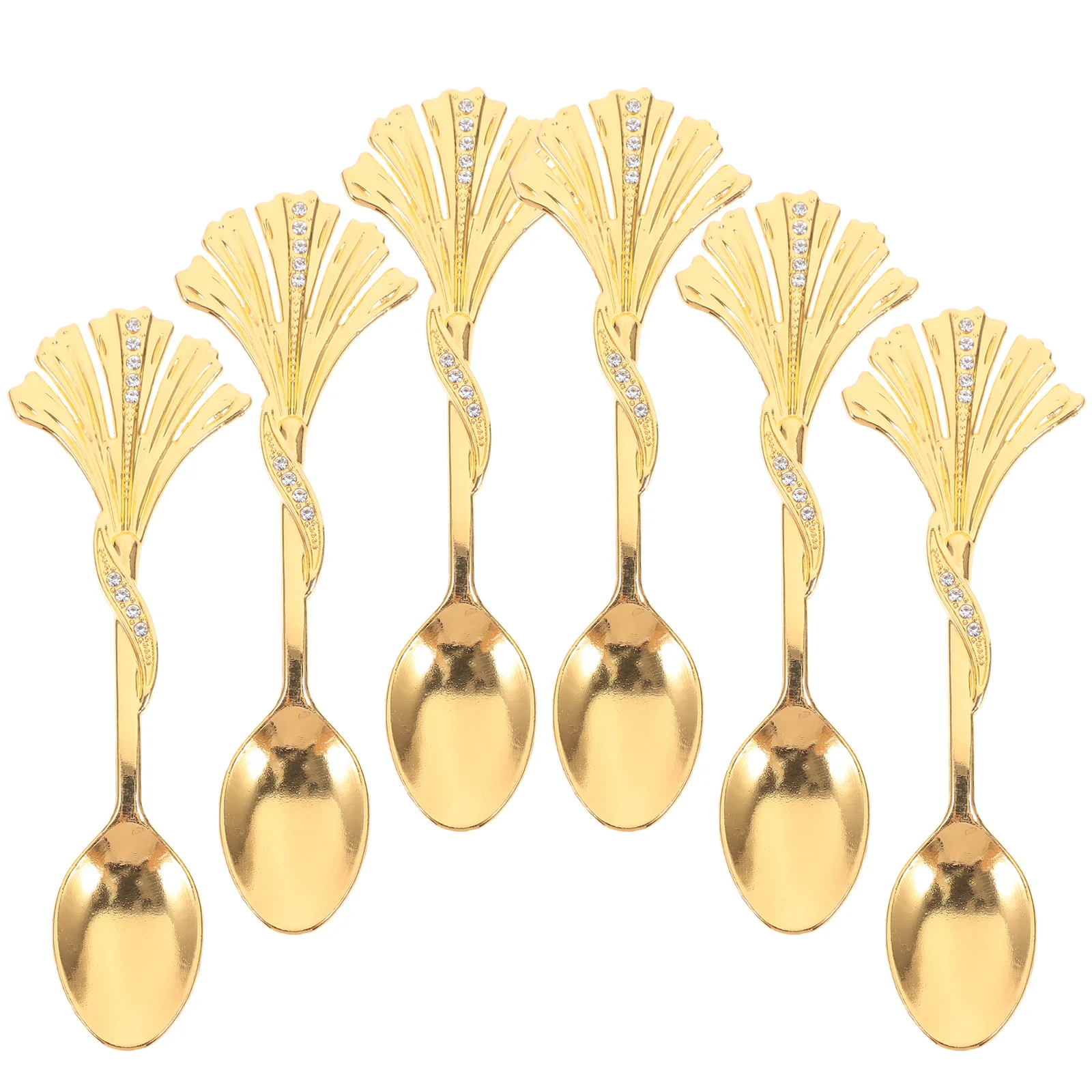 Portable Zinc Alloy Dessert Spoon Rhinestone Polished Long Handle Comfortable Stirring Spoon Small Dessert Spoons Household Use
Portable Zinc Alloy Dessert Spoon Rhinestone Polished Long Handle Comfortable Stirring Spoon Small Dessert Spoons Household Use