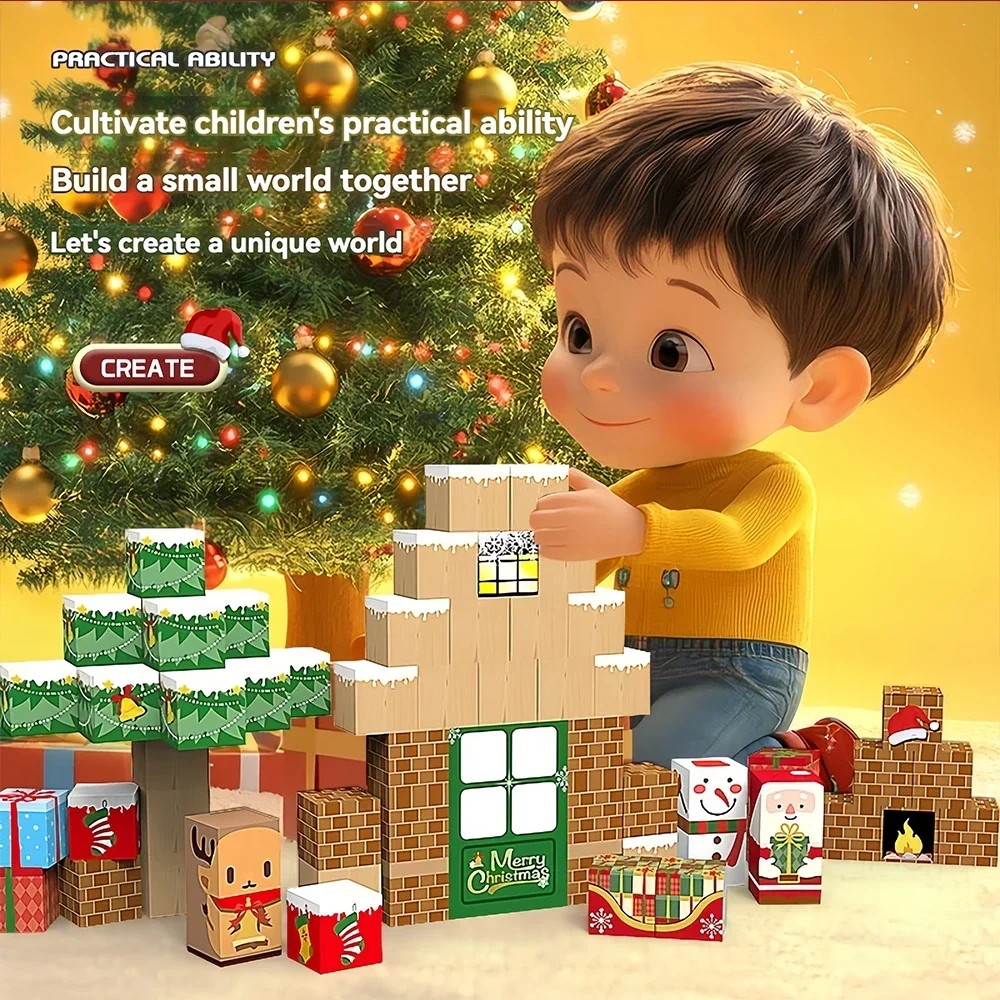 Креативные рождественские строительные блоки с видом на улицу, кирпичи, наборы архитектуры для сцены, модель, детская техническая игрушка для детей, рождественские подарки
Креативные рождественские строительные блоки с видом на улицу, кирпичи, наборы архитектуры для сцены, модель, детская техническая игрушка для детей, рождественские подарки