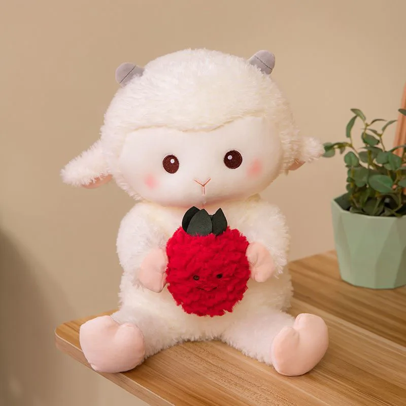 Fluffy White Sheep Plush Toy Holding Red Lychee Adorable Stuffed Animal Doll for Children Birthday Gift Kawaii Perfect Gift
Fluffy White Sheep Plush Toy Holding Red Lychee Adorable Stuffed Animal Doll for Children Birthday Gift Kawaii Perfect Gift