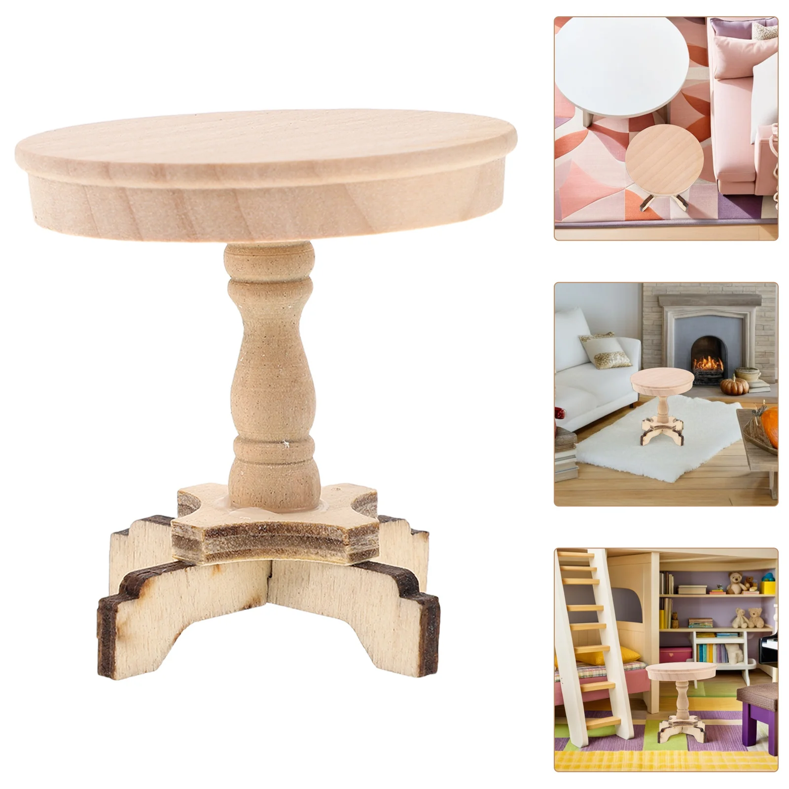 2Pcs Miniature Dollhouse Furniture Wooden Round Tea Table 1:12 Scale Small Coffee Table Living Room Decor Dollhouse Accessories
2Pcs Miniature Dollhouse Furniture Wooden Round Tea Table 1:12 Scale Small Coffee Table Living Room Decor Dollhouse Accessories