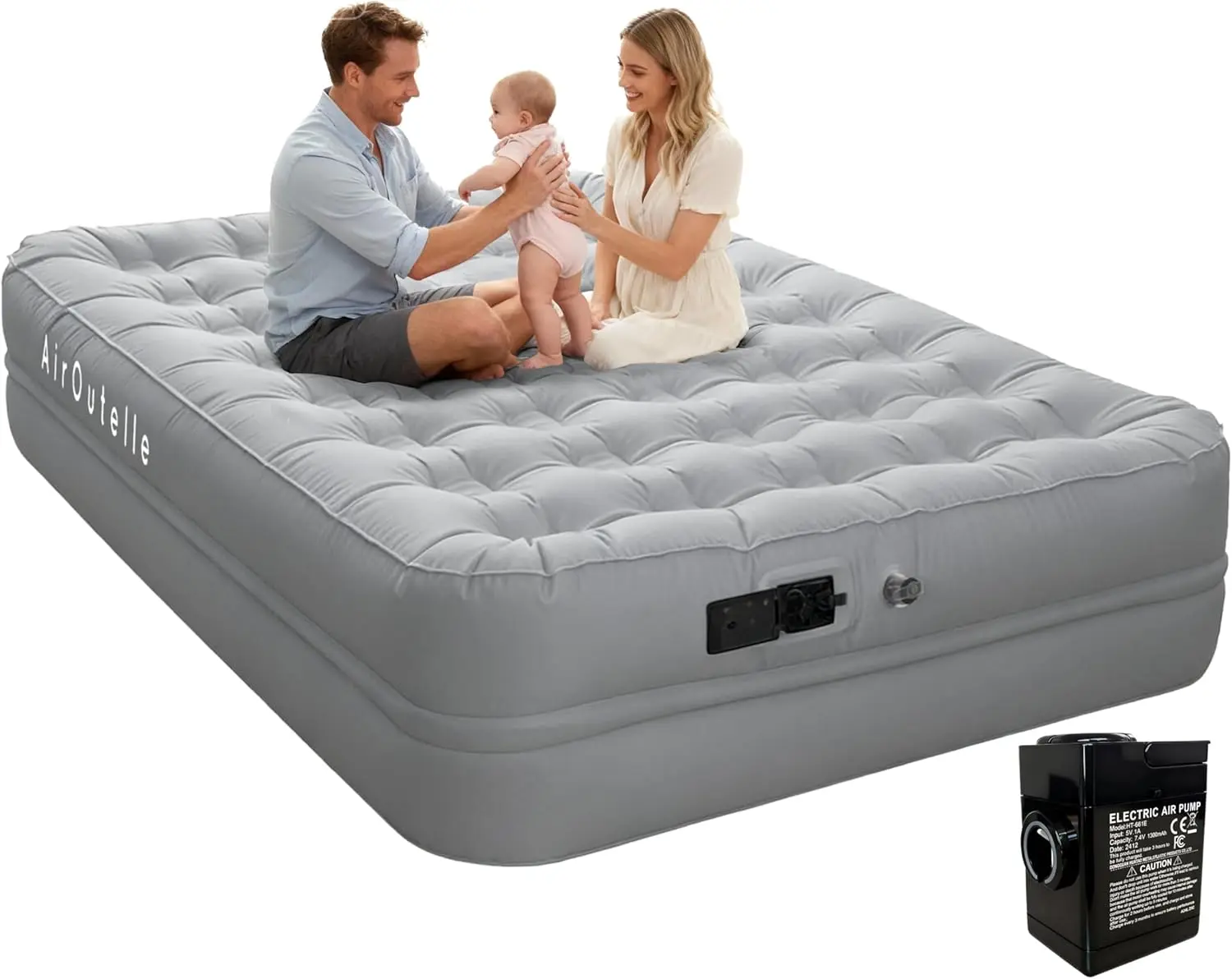 18" High Inflatable Queen Air Mattress with Rechargeable Pump, Fast Inflation, Portable for Camping & Home Use
18" High Inflatable Queen Air Mattress with Rechargeable Pump, Fast Inflation, Portable for Camping & Home Use
