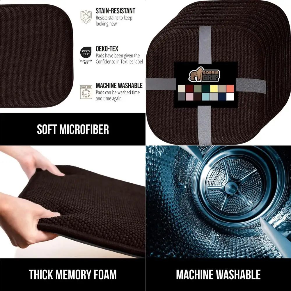 Набор из 8 подушек для стульев из пены с эффектом памяти 16x16 дюймов, чехлы из микрофибры, подходящие для столовой, кухни, офиса и кресел-качалок, Br
Набор из 8 подушек для стульев из пены с эффектом памяти 16x16 дюймов, чехлы из микрофибры, подходящие для столовой, кухни, офиса и кресел-качалок, Br