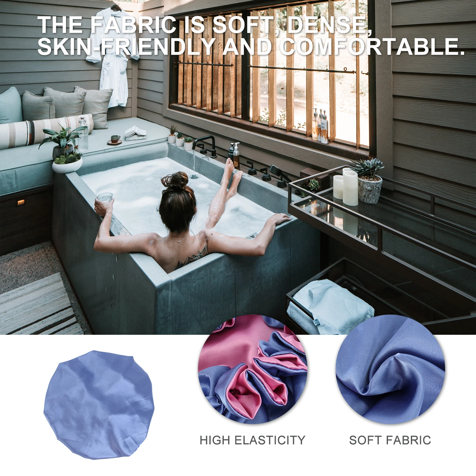 Ladies Scarves Black Ear Shower Cap Double-Layer Caps Elastic Bathing for Women Sleep Hat Blue Women's
Ladies Scarves Black Ear Shower Cap Double-Layer Caps Elastic Bathing for Women Sleep Hat Blue Women's