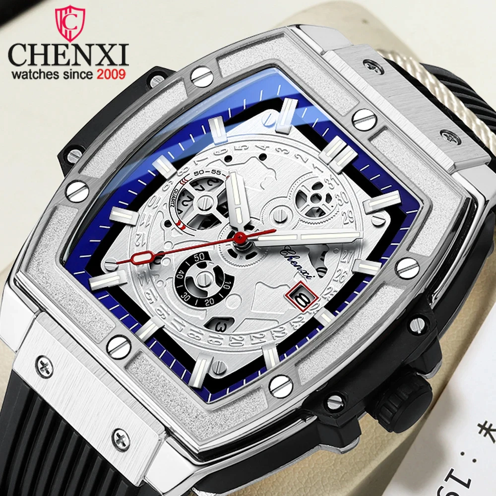 CHENXI Top Brand Popular Men Sports Watch Quartz Luxury Waterproof Silicone Strap WristWatch New Fashion Men's Date Clock
CHENXI Top Brand Popular Men Sports Watch Quartz Luxury Waterproof Silicone Strap WristWatch New Fashion Men's Date Clock