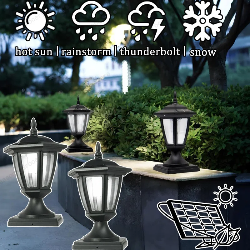 1/2Pcs Waterproof Solar Powered Outdoor Fence Lights IP65 Modern Column Head Garden Lamps for Pathway Gate Yard Decor Jardin
1/2Pcs Waterproof Solar Powered Outdoor Fence Lights IP65 Modern Column Head Garden Lamps for Pathway Gate Yard Decor Jardin