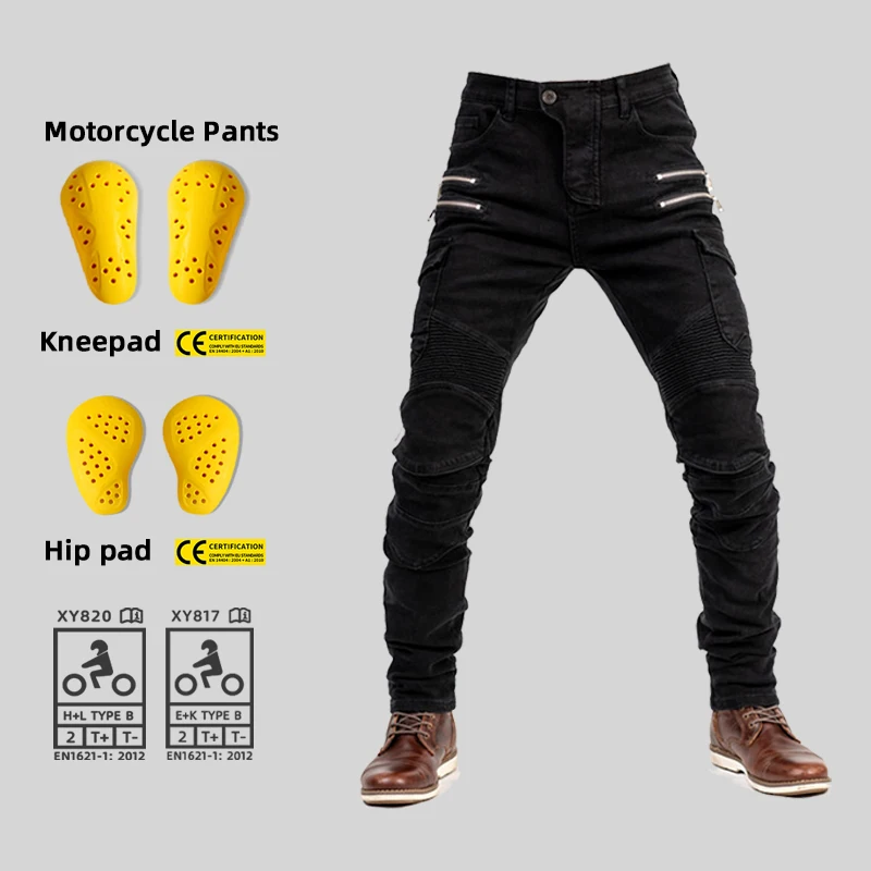 High Elastic Slim Fit Motorcycle Riding Jeans, All-Season Off-Road Moto Pants with Protective Gear for Touring & Daily Commute
High Elastic Slim Fit Motorcycle Riding Jeans, All-Season Off-Road Moto Pants with Protective Gear for Touring & Daily Commute