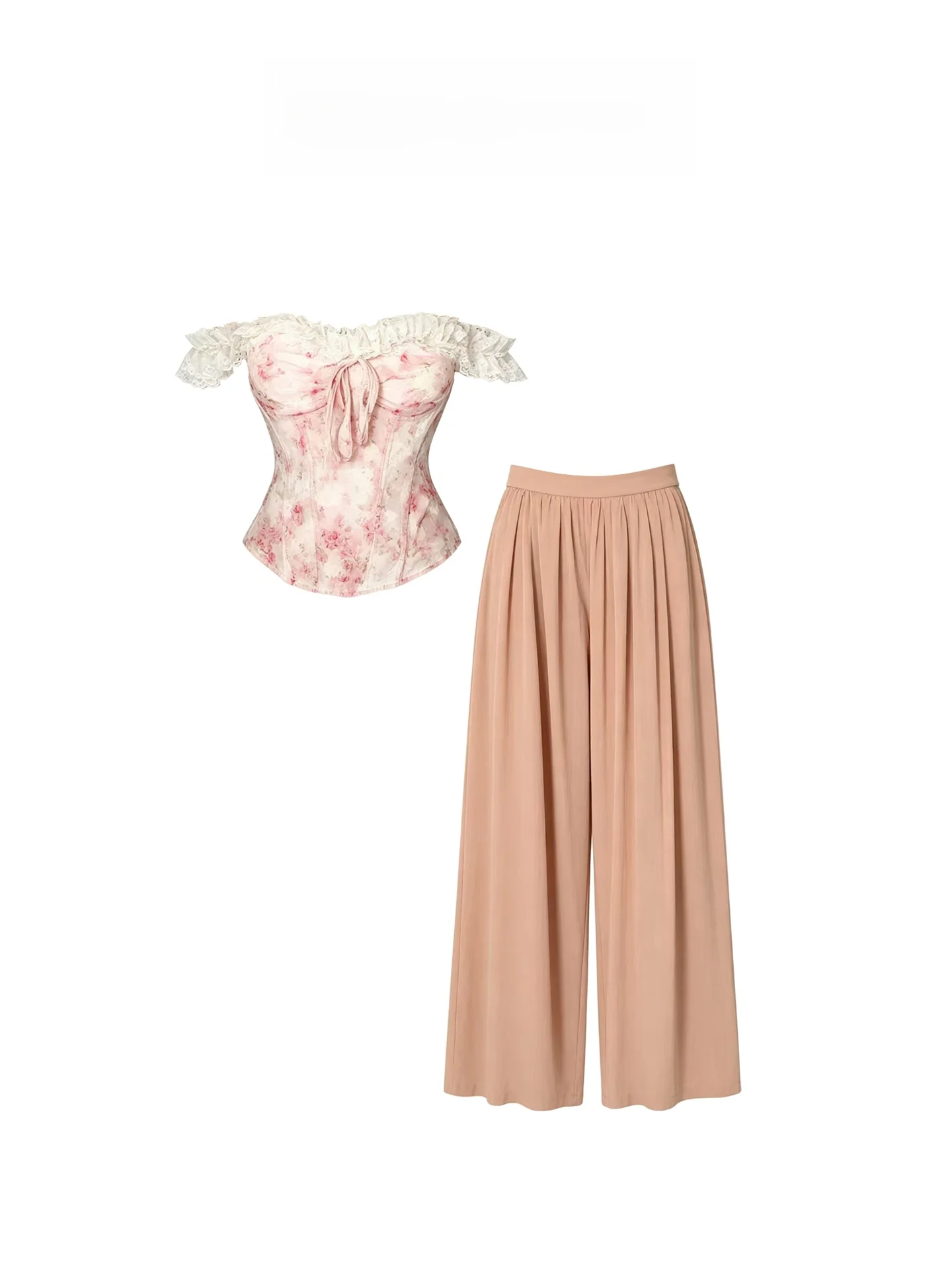 HEZA Summer Slimming Floral Lace One Shoulder Wide Leg Pants Set Women's Casual Pure Desire Style plus Size Clothing Kit
HEZA Summer Slimming Floral Lace One Shoulder Wide Leg Pants Set Women's Casual Pure Desire Style plus Size Clothing Kit
