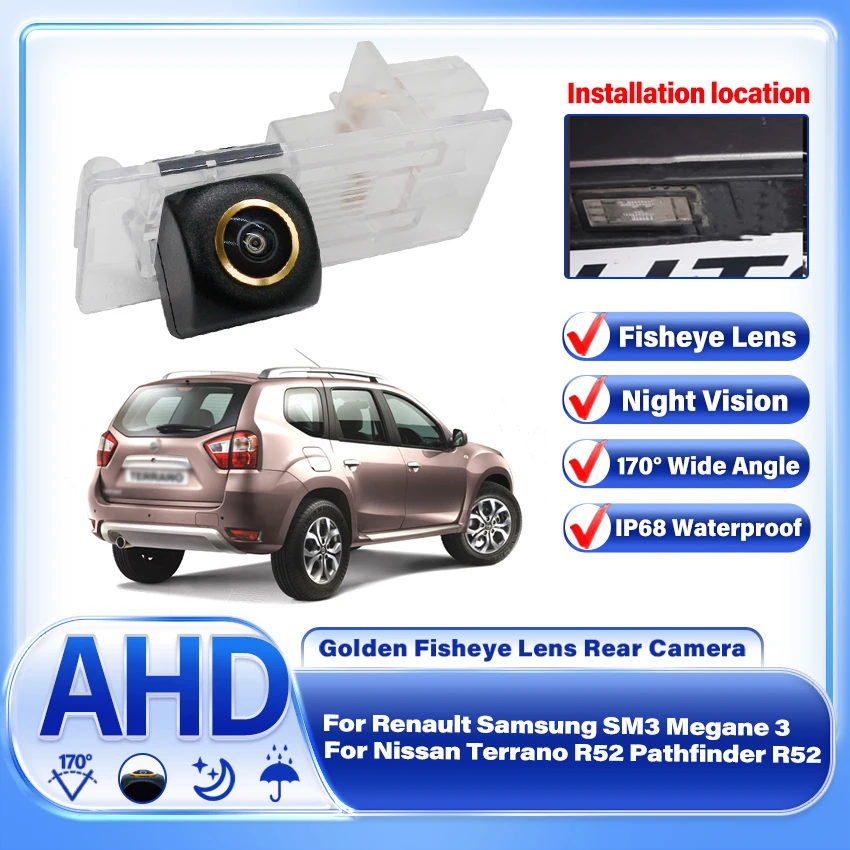 170°1080P AHD Vehicle Rear View Reverse Waterproof Camera For Renault Samsung SM3 Megane 3 For Nissan Terrano R52 Pathfinder R52
170°1080P AHD Vehicle Rear View Reverse Waterproof Camera For Renault Samsung SM3 Megane 3 For Nissan Terrano R52 Pathfinder R52