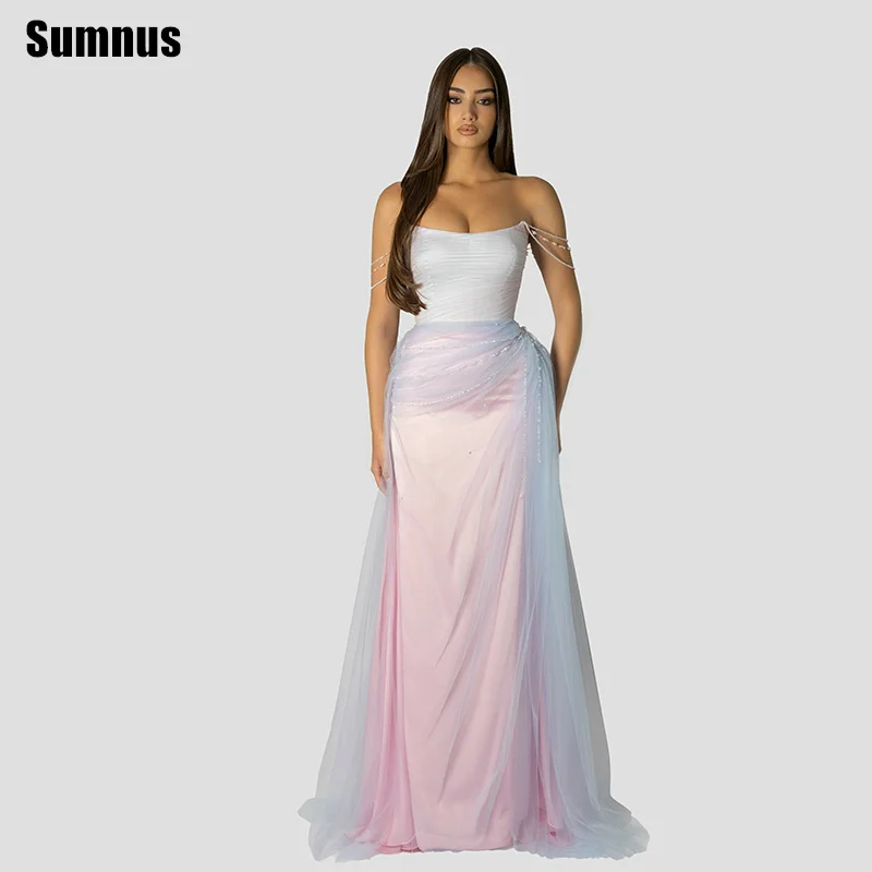 Sumnus Elegant Mermaid Evening Dresses Contrast Color Off Shoulder Beading Formal Dresses فساتين سهرات Customized
Sumnus Elegant Mermaid Evening Dresses Contrast Color Off Shoulder Beading Formal Dresses فساتين سهرات Customized