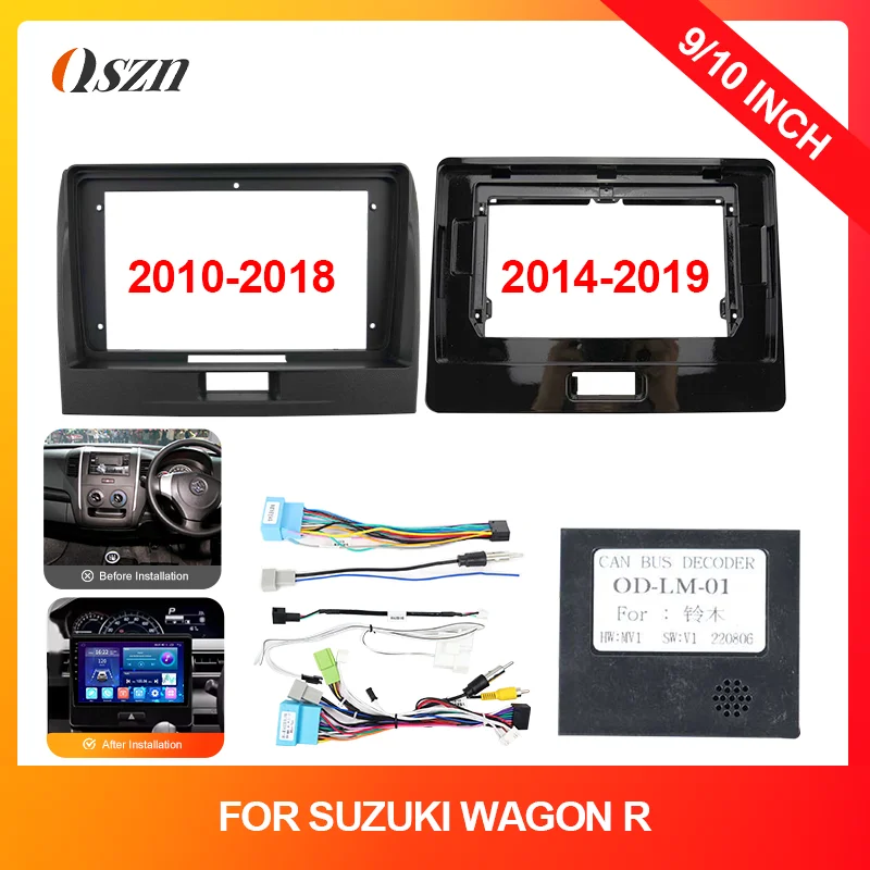9/10'' Car Fascia For SUZUKI WAGON R 2010-2019 DVD Frame Adapter Stereo Radio Audio Dash Head Unit Navigation Harness Panel Kit
9/10'' Car Fascia For SUZUKI WAGON R 2010-2019 DVD Frame Adapter Stereo Radio Audio Dash Head Unit Navigation Harness Panel Kit