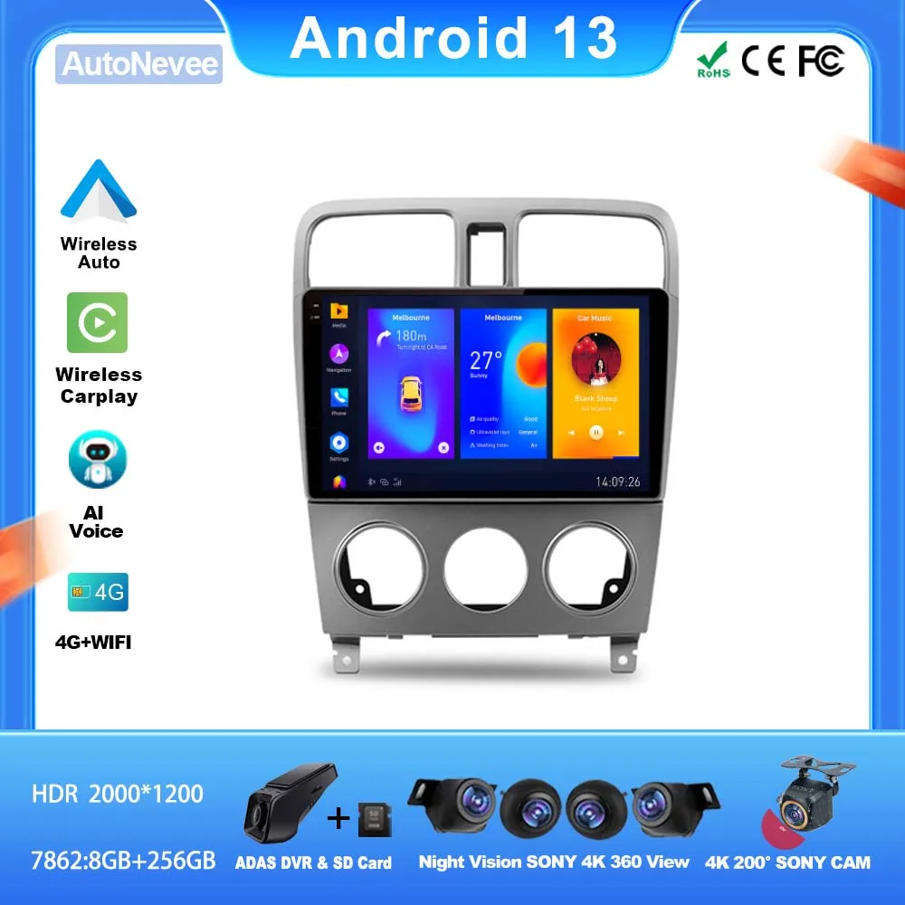 Android For Subaru Forester SG 2002-2008 Car Player Auto Radio Video Multimedia Navigation NO 2din DVD Screen Dash Cam Touch GPS
Android For Subaru Forester SG 2002-2008 Car Player Auto Radio Video Multimedia Navigation NO 2din DVD Screen Dash Cam Touch GPS