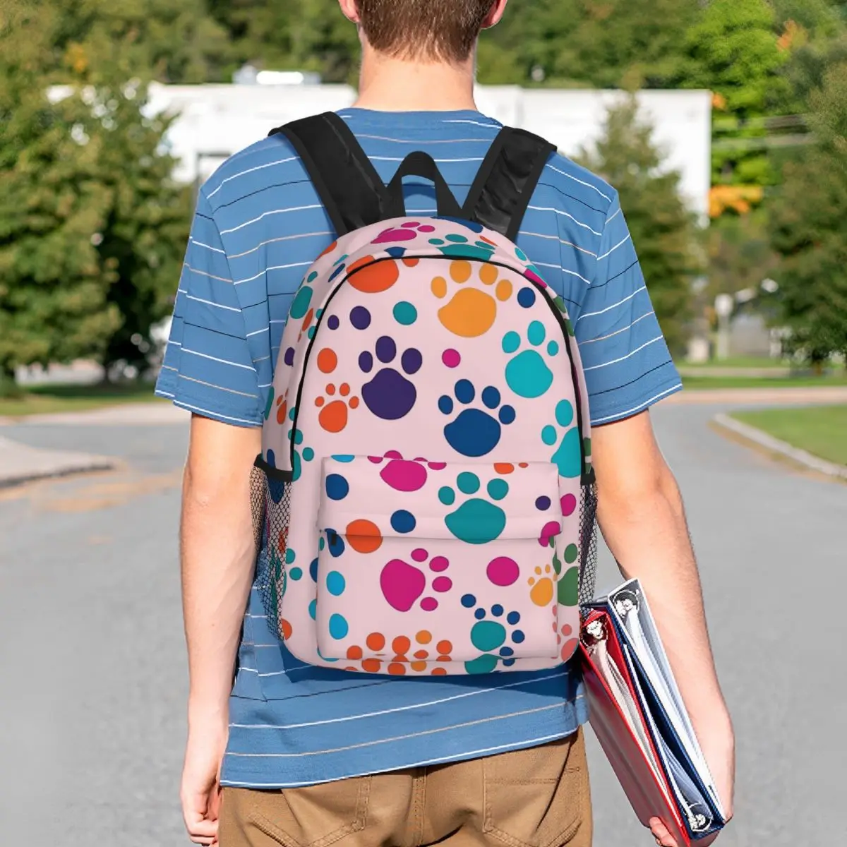Colorful Chic Dog Paw Pattern Backpack Student BookBag Children School Bag Computer Shoulder Bags for Men Women
Colorful Chic Dog Paw Pattern Backpack Student BookBag Children School Bag Computer Shoulder Bags for Men Women