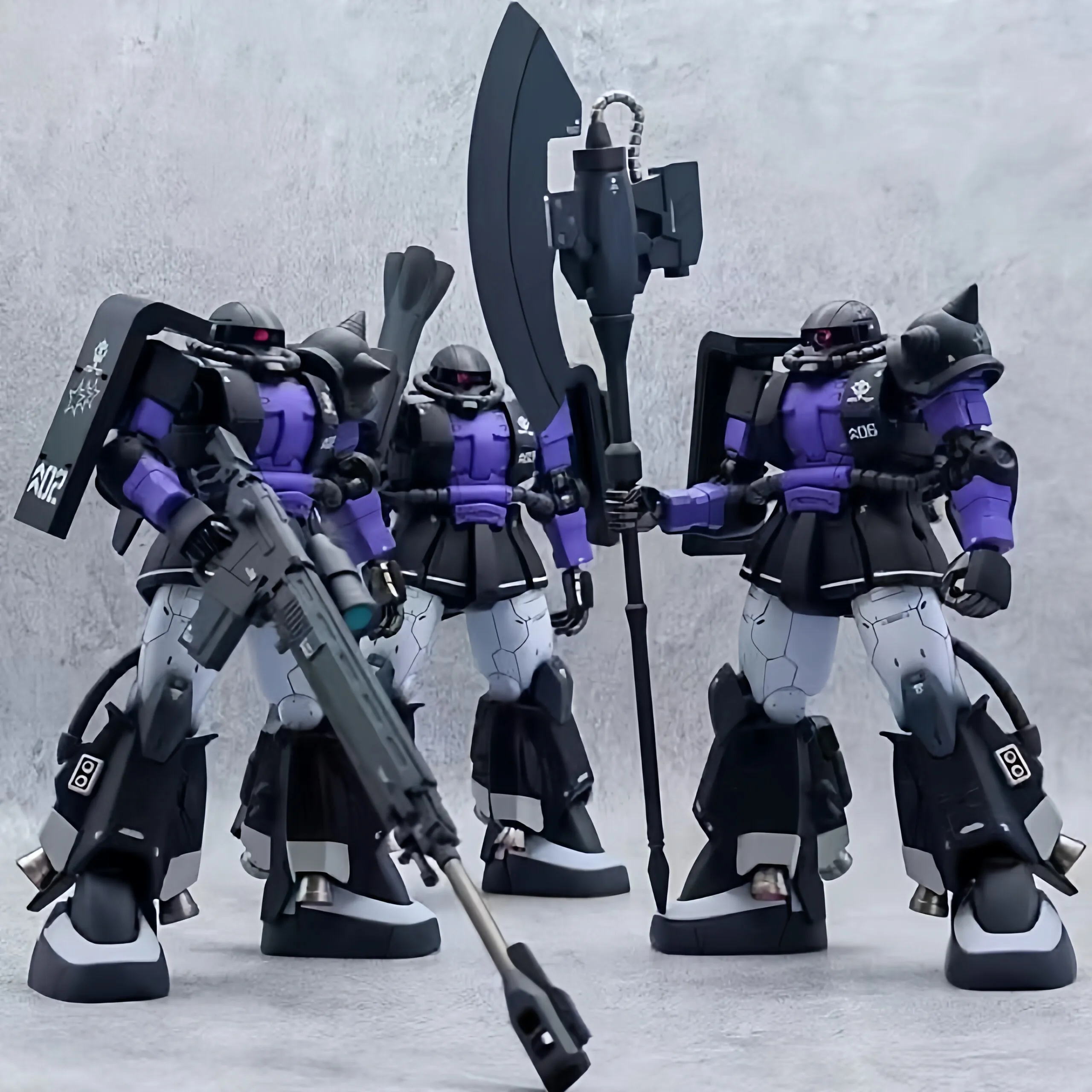 HG 1/144 Scale Black Purple Mecha Assembly Model Kit with Water Slide Decals Weapons Set Anime Style Action Figure Toy
HG 1/144 Scale Black Purple Mecha Assembly Model Kit with Water Slide Decals Weapons Set Anime Style Action Figure Toy
