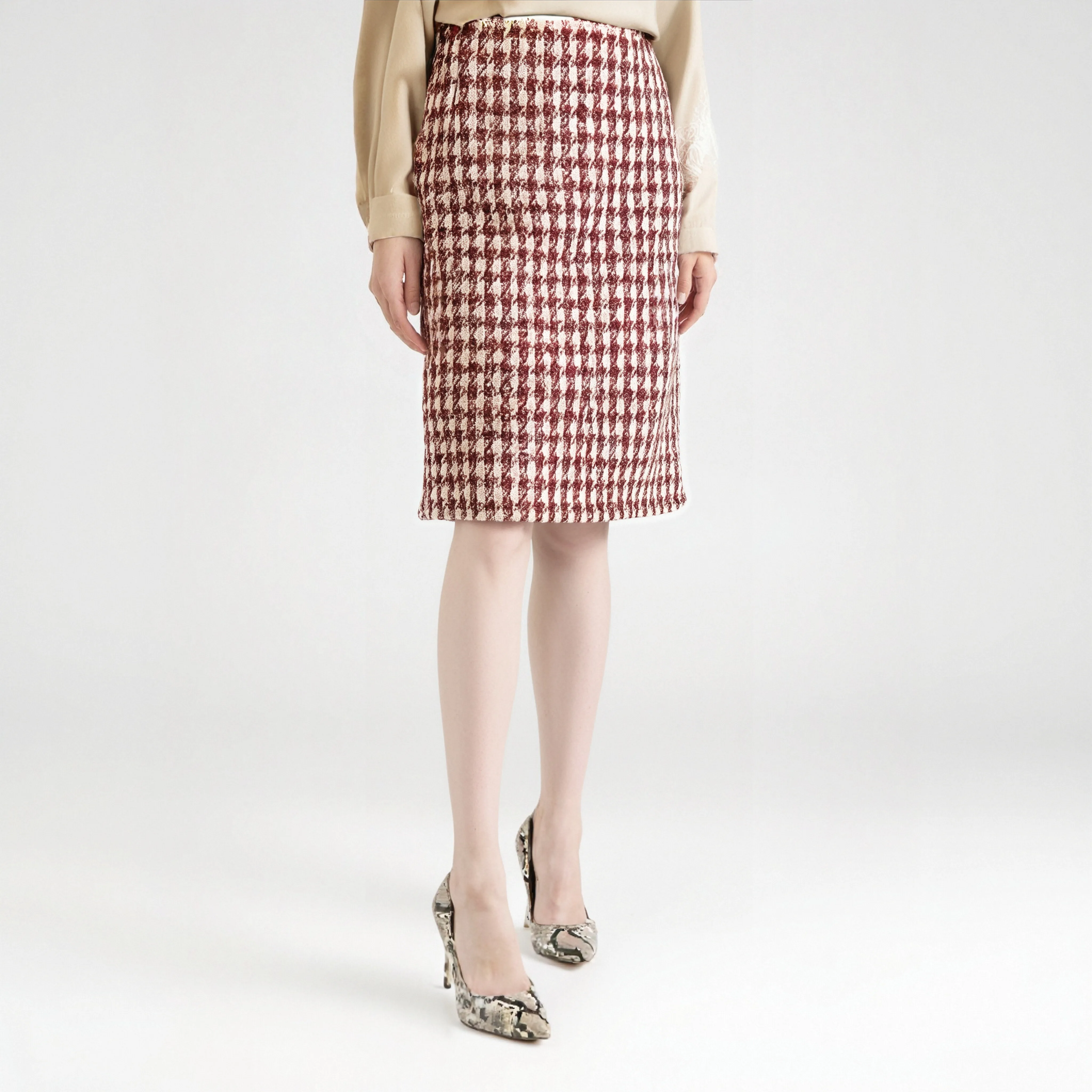 Retro Sorghum Red Checkered Skirt Elegant Fashionable High-End Slim Fit Fragrant Style Socialite Temperament
Retro Sorghum Red Checkered Skirt Elegant Fashionable High-End Slim Fit Fragrant Style Socialite Temperament