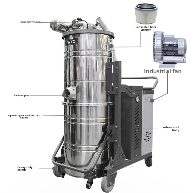 Industrial vacuum cleaner grinding dust pulse filter cartridge 4KW high negative pressure small mobile type
Industrial vacuum cleaner grinding dust pulse filter cartridge 4KW high negative pressure small mobile type