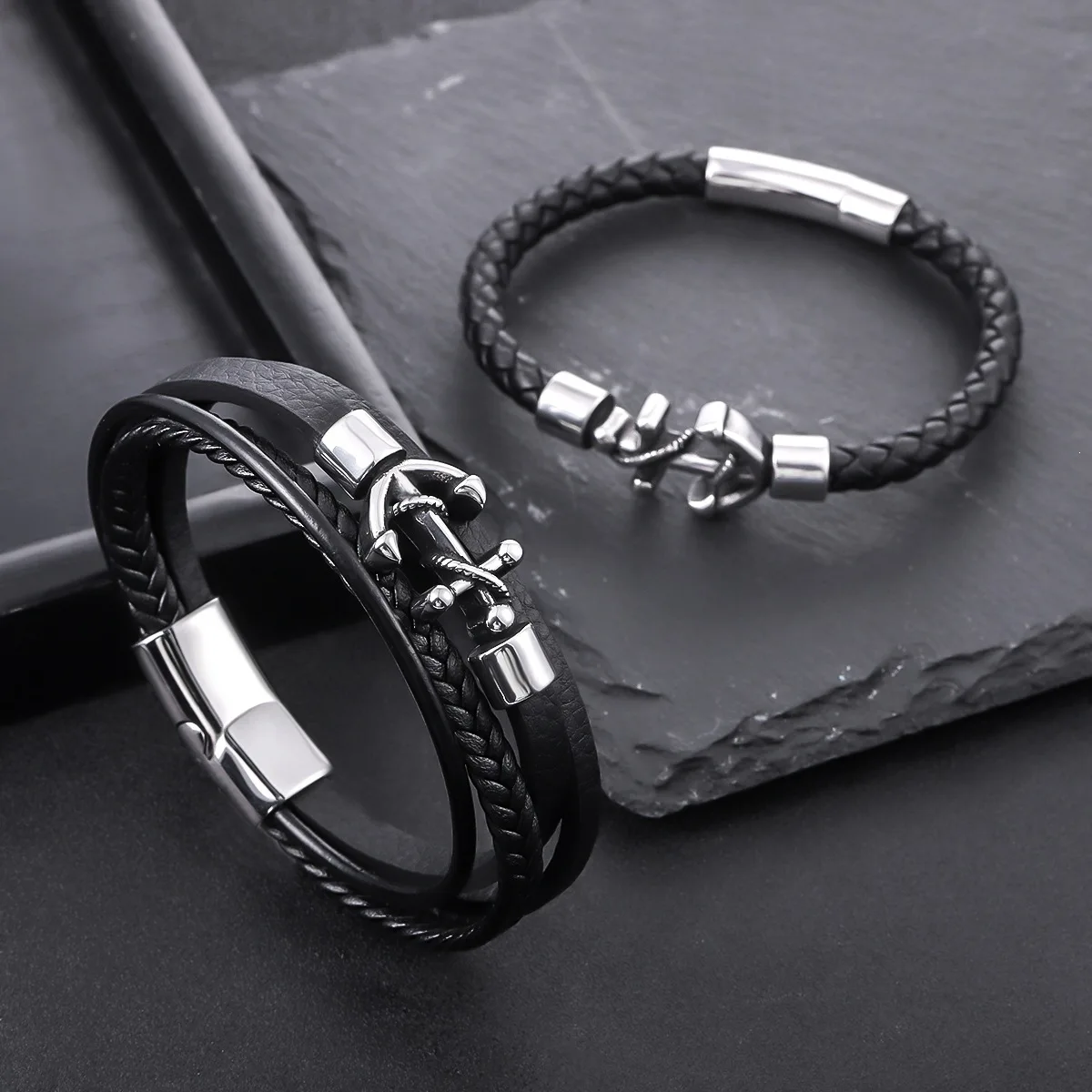 men bracelet anchor Genuine Leather Bracelets Multilayer Braided Rope Bracelets for Man Jewelry Bracelet Homme
men bracelet anchor Genuine Leather Bracelets Multilayer Braided Rope Bracelets for Man Jewelry Bracelet Homme