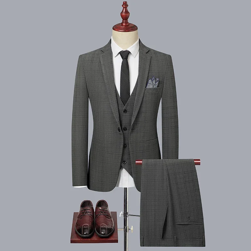 Men's Slim Fit Three Piece Wedding Suit High End Boutique Smart Casual Single Breasted Business Vest Trousers Set
Men's Slim Fit Three Piece Wedding Suit High End Boutique Smart Casual Single Breasted Business Vest Trousers Set