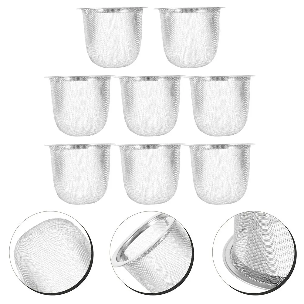 10pcs Stainless Steel Tea Strainer Filters Fine Mesh For Loose Leaf Tea Cup Kettle Home Office Use Heat Resistant 
10pcs Stainless Steel Tea Strainer Filters Fine Mesh For Loose Leaf Tea Cup Kettle Home Office Use Heat Resistant