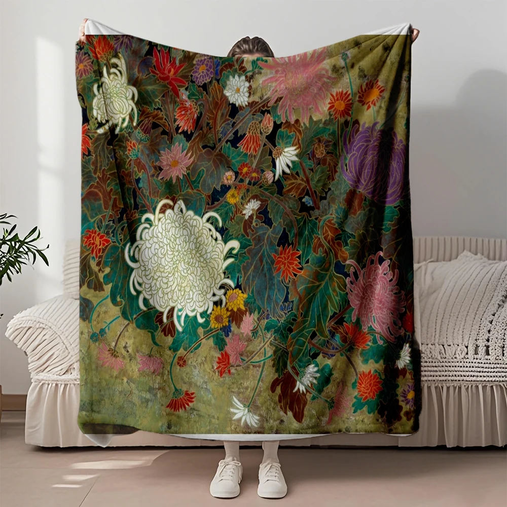 Year-round Use Flannel Soft Blanket Flowerjapanese Painting Hotel-style Cover Bed Scarf Contemporary Chic Fade-resistant
Year-round Use Flannel Soft Blanket Flowerjapanese Painting Hotel-style Cover Bed Scarf Contemporary Chic Fade-resistant