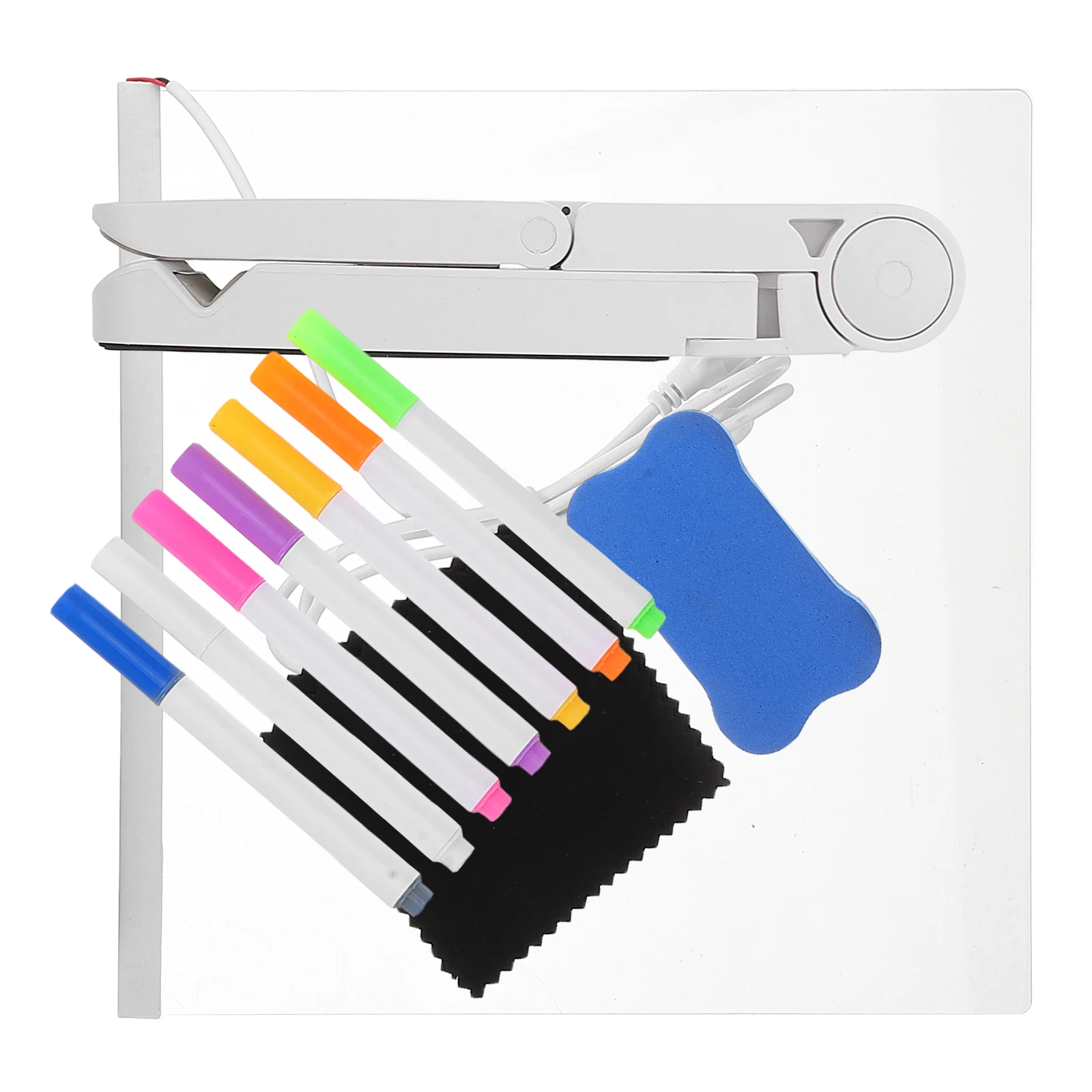 1 set Colored Note Board Acrylic Dry Erase LED Light Drawing Boards Pens Adjustable Stand Portable Message Storage Tool
1 set Colored Note Board Acrylic Dry Erase LED Light Drawing Boards Pens Adjustable Stand Portable Message Storage Tool